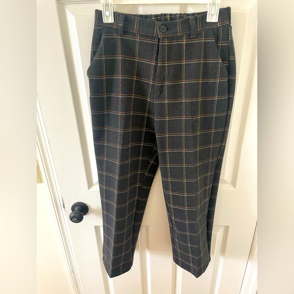Grey plaid pants